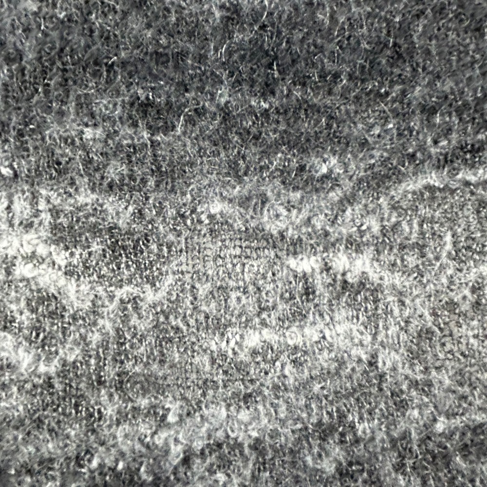 Eileen Fisher L Mohair Wool Blend Open Front Cardigan Grey Black Space Dye Read - Picture 10 of 10